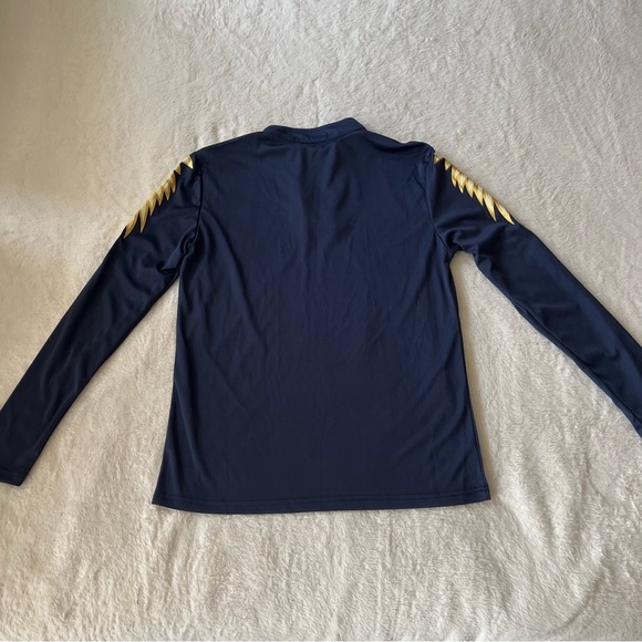Half zip lightweight blue long sleeve with wings graphic - Picture 2 of 3